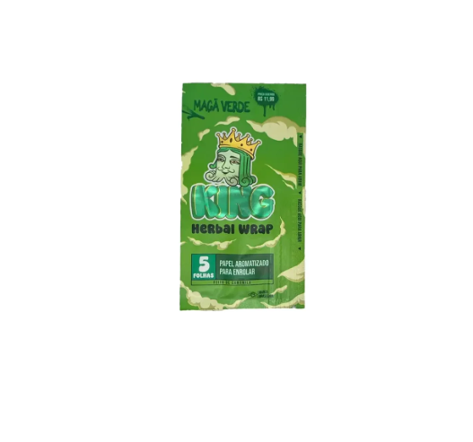 Blunt King Herbal Maçã Verde (Sem Tabaco) - Pacote com 5